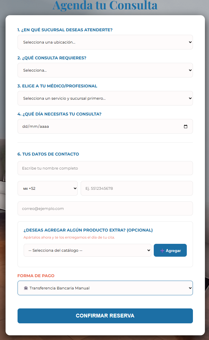 Interfaz de Gestión y Agenda para Consultas